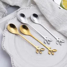 قاشق چای خوری مدل برگ کد 00601 مجموعه 6 عددی