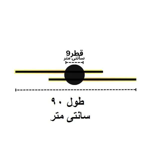 لوستر سقفی مدل دو خط 6060