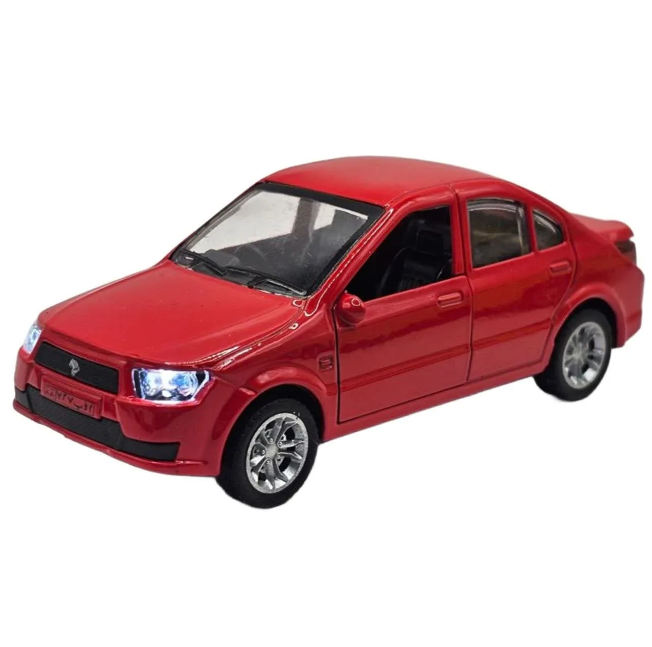 ماکت ماشین بازی ناب سل مدل دنا فلزی موزیکال چراغدار عقب کش کد DENA metal toy car, musical, with lights, pull-back