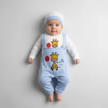 ست 3 تکه لباس نوزادی سرینیکو مدل Mini giraffe کد M420