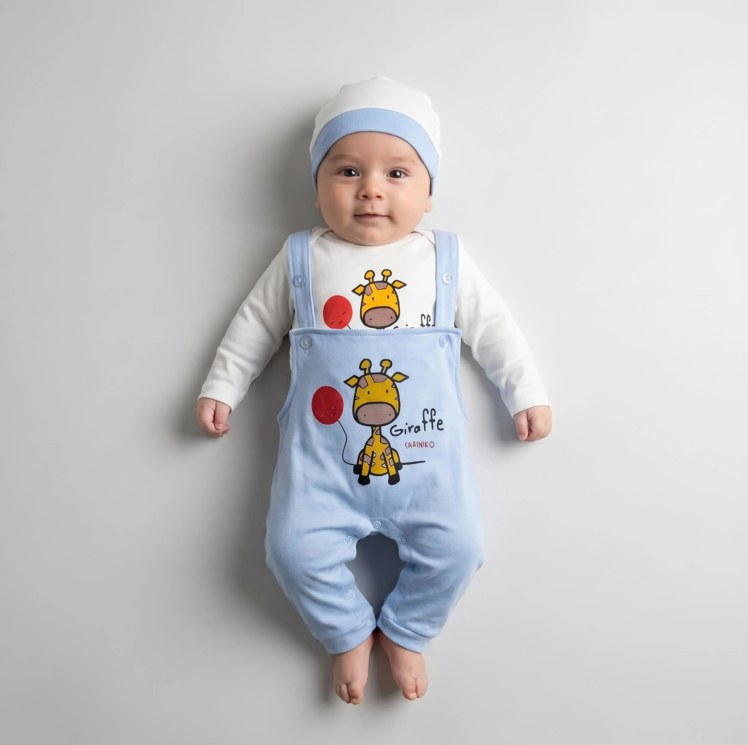 ست 3 تکه لباس نوزادی سرینیکو مدل Mini giraffe کد M420