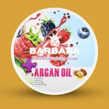 کرم مرطوب کننده باربارا مدل آرگان حجم 250 میلی لیتر به همراه کرم آبرسان باربارا مدل تمشک حجم 250 میلی لیتر
