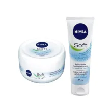 کرم مرطوب کننده نیوآ مدل مدل Soft حجم 200 میلی لیتر به همراه کرم نرم کننده حجم 75 میلی لیتر