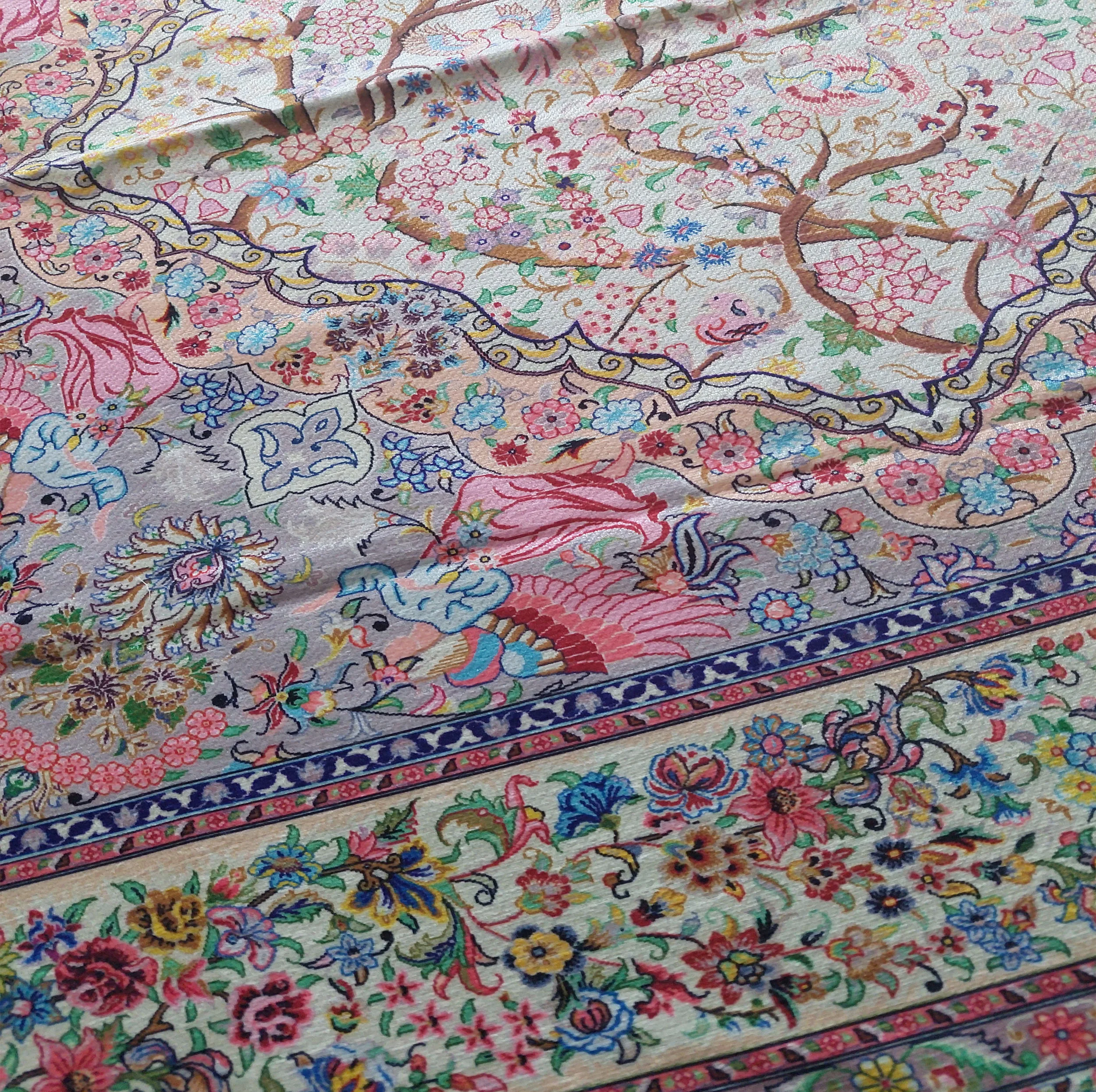 رومیزی مخمل طرح ترمه کد 150