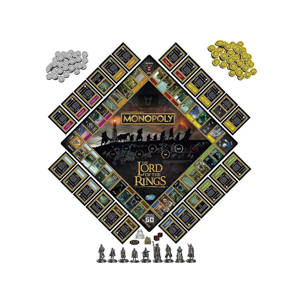 بازی فکری مدل مونوپولی Monopoly طرح ارباب حلقه ها