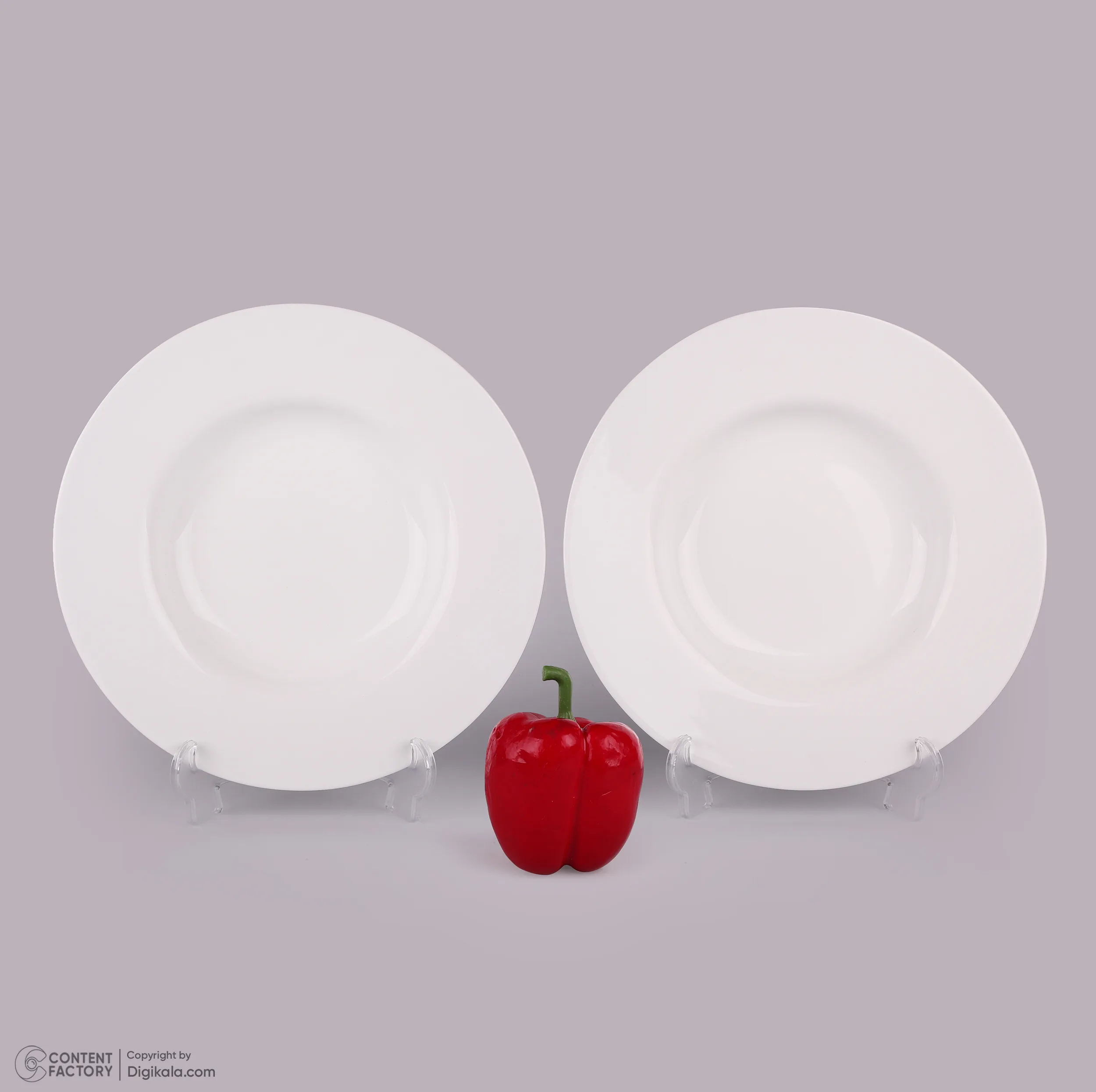 بشقاب طرح گرد مدل پاستا خوری کد 001 مجموعه دو عددی