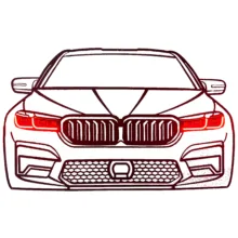 چراغ دیواری نئونی طرح ماشین bmw