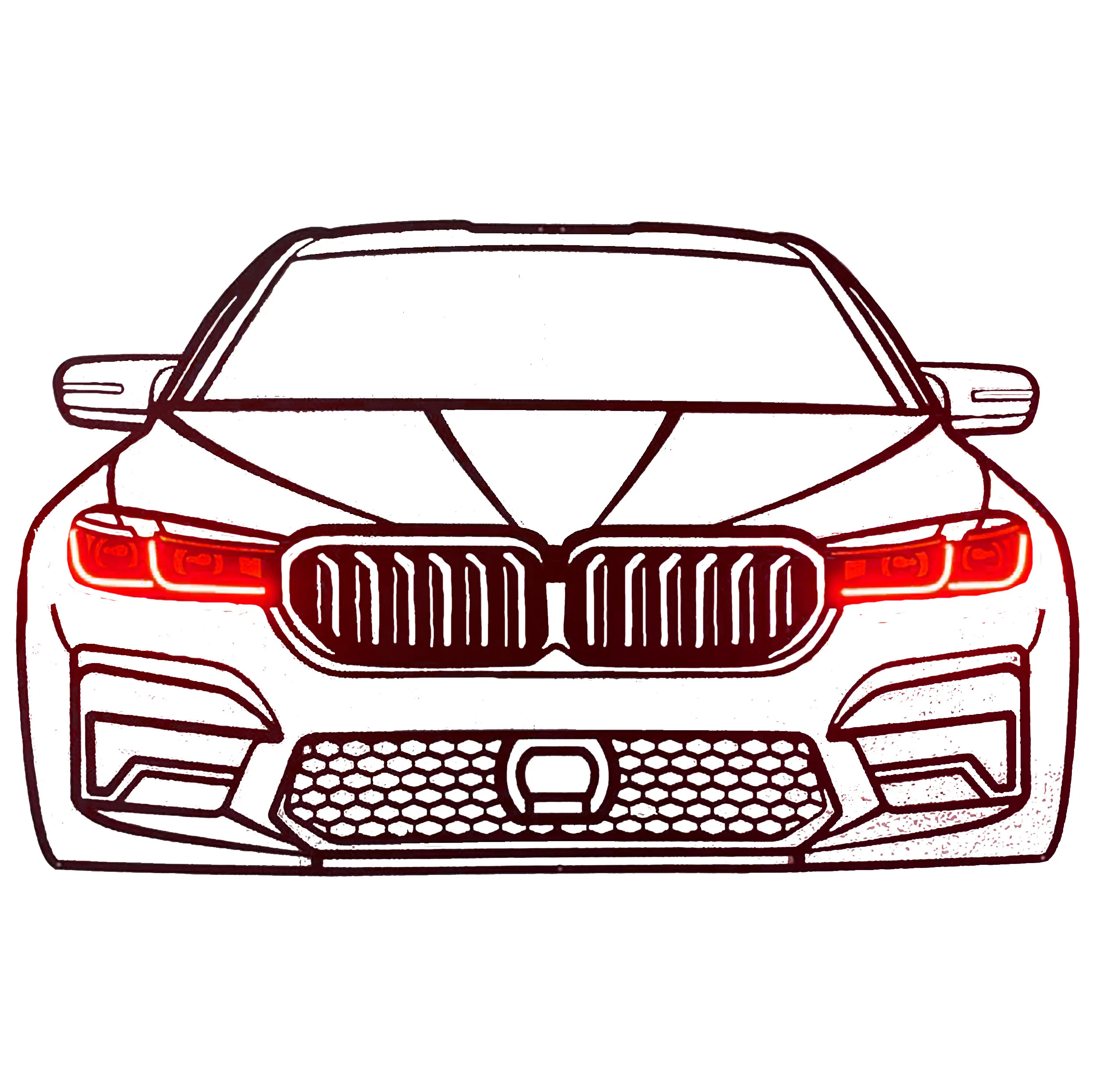 چراغ دیواری نئونی طرح ماشین bmw