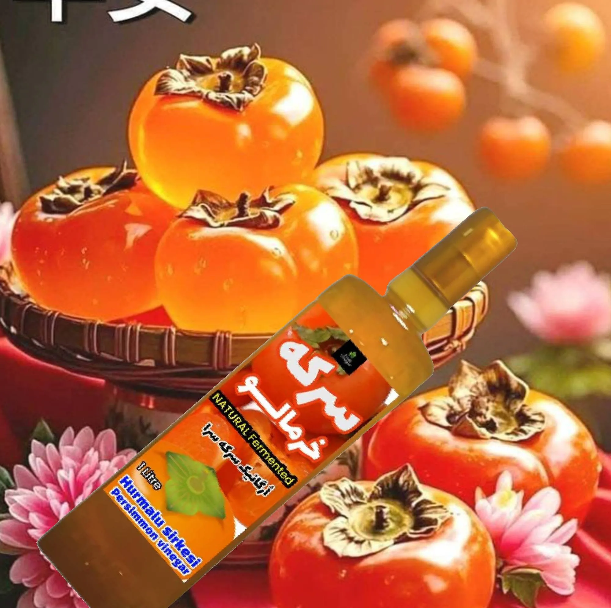 سرکه خرمالو خمری سرکه سرا - 1 لیتر بسته 2 عددی
