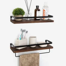 شلف دیواری مدل Wooden بسته 2 عددی