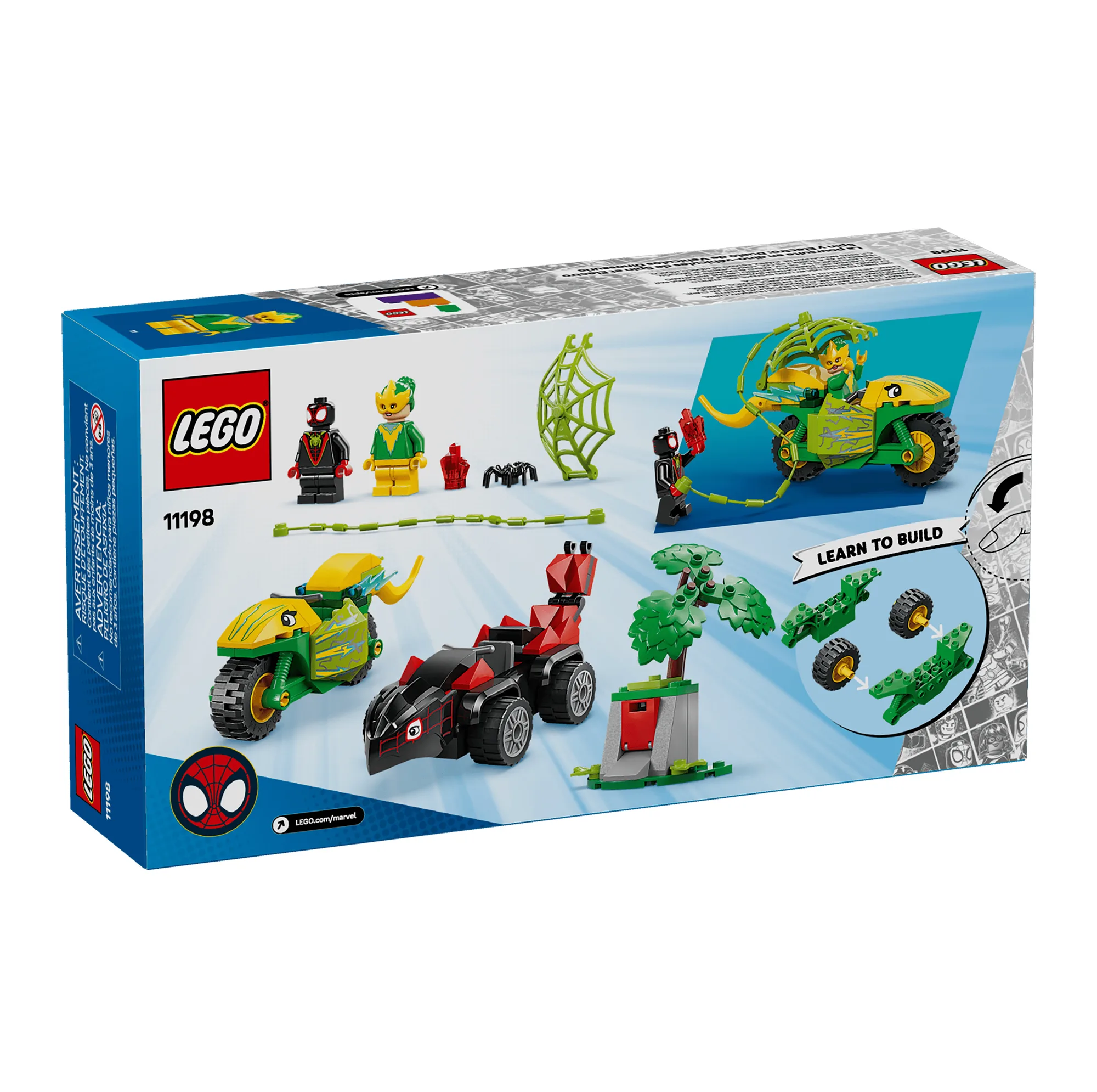 لگو 124 تکه سری مارول مدل Spin and Electro Dinosaur Vehicle Chase کد 11198