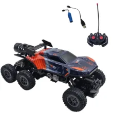 ماشین بازی کنترلی ناب سل مدل آفرود فنری چراغدار دودزا شارژی 6 چرخ 6 کانال کد SPRAY CLIMBING CAR SCALE 1:16 LIGHT FUNCTION 27 MHZ RADIO OPERATION