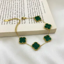 دستبند زنانه مدل گل چهارپر کد B4349