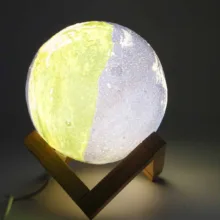 چراغ خواب طرح کره ماه مدل 3D Moon کد 004