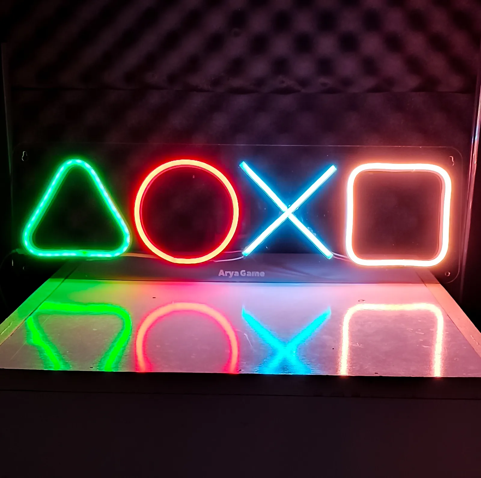 چراغ نئونی طرح آیکون دسته پلی استیشن کد PS45X15