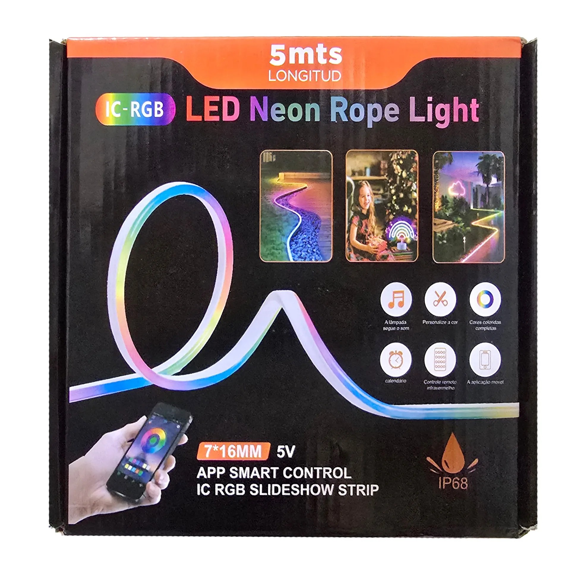 ریسه نئون فلکسی مدل RGB-IC طول 5 متر
