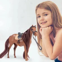 فیگور طرح حیوانات اهلی مدل اسب قهوه ای کد 1231 ارتفاع 13 سانتیمتر