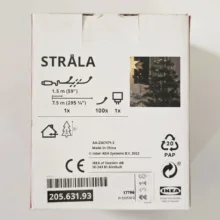 چراغ ریسه ای LED ایکیا مدل STRALA کد 205.631.93 طول 7.5 متر