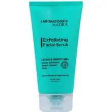اسکراب لایه بردار صورت لابراتوریز آدرا مدل Exfoliating مناسب برای انواع پوست حجم 150 میلی‌لیتر