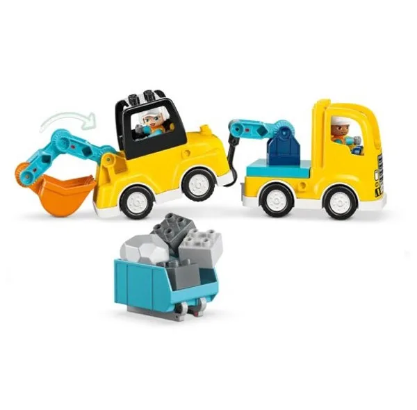 لگو 22 تکه سری دوپلو مدل Construction Vehicles کد 10475