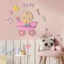 شلف دیواری اتاق کودک باروچین مدل دختر کوچولو کد sh-18