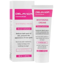 کرم روشن‌کننده روز دست و صورت و گردن دلاویگا مدل WHITENING مناسب برای انواع پوست حجم 40 میلی‌لیتر