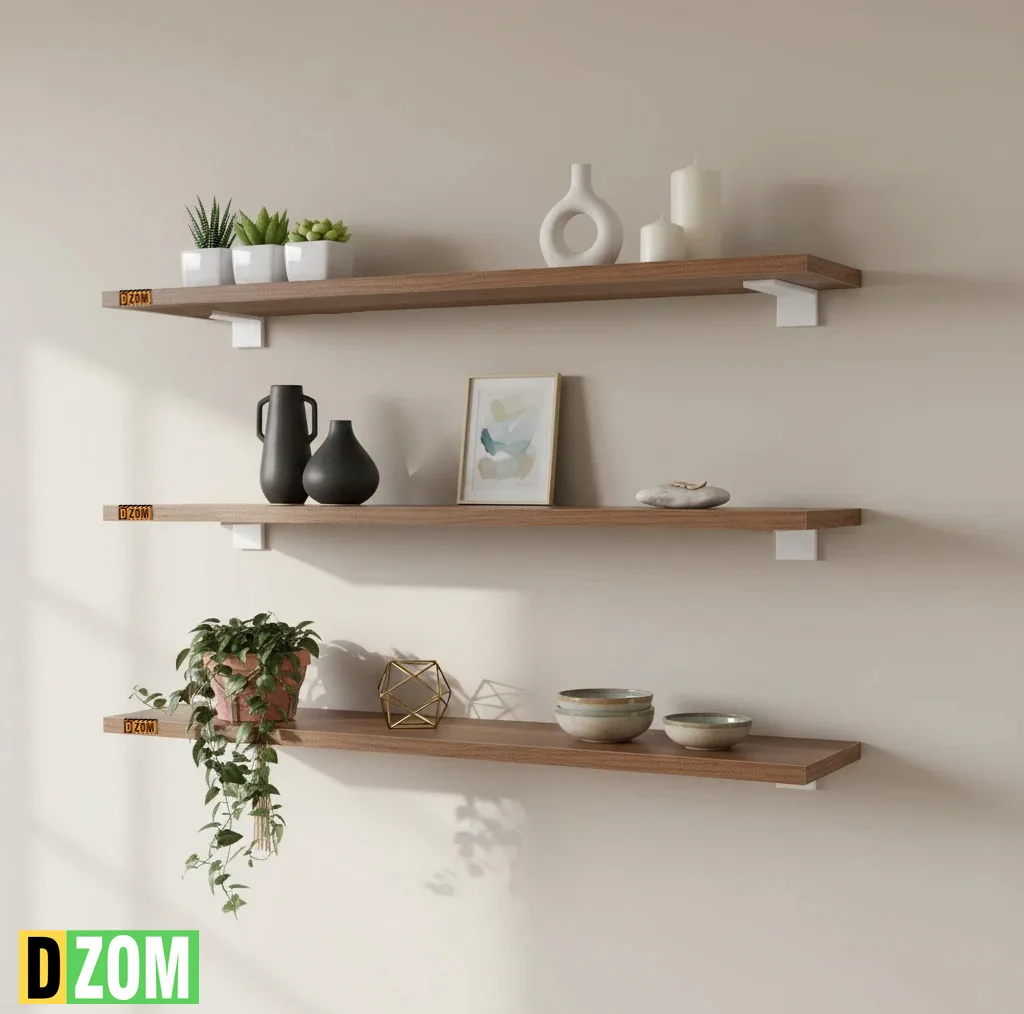 شلف دیواری دیزم مدل SLF_76O54_80 بسته 3 عددی