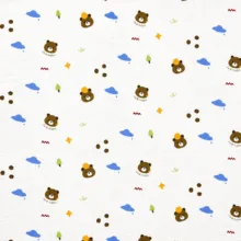 پتو کودک و نوزاد بوبو مدل پنبه موسلینی طرح خرس و پرتقال سایز 120x120 سانتی متر