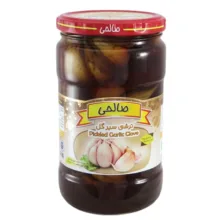 ترشی سیرگل پاستوریزه ممتاز صالحی – 650 گرم مجموعه 4 عددی