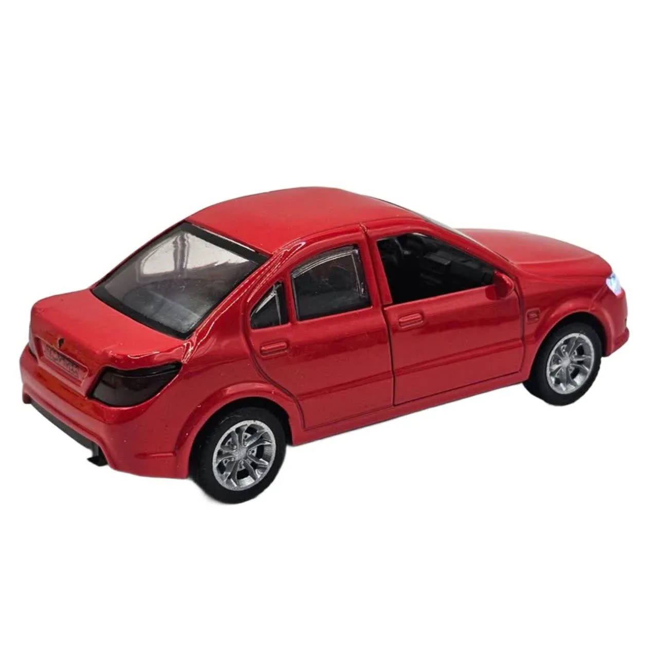 ماکت ماشین بازی ناب سل مدل دنا فلزی موزیکال چراغدار عقب کش کد DENA metal toy car, musical, with lights, pull-back
