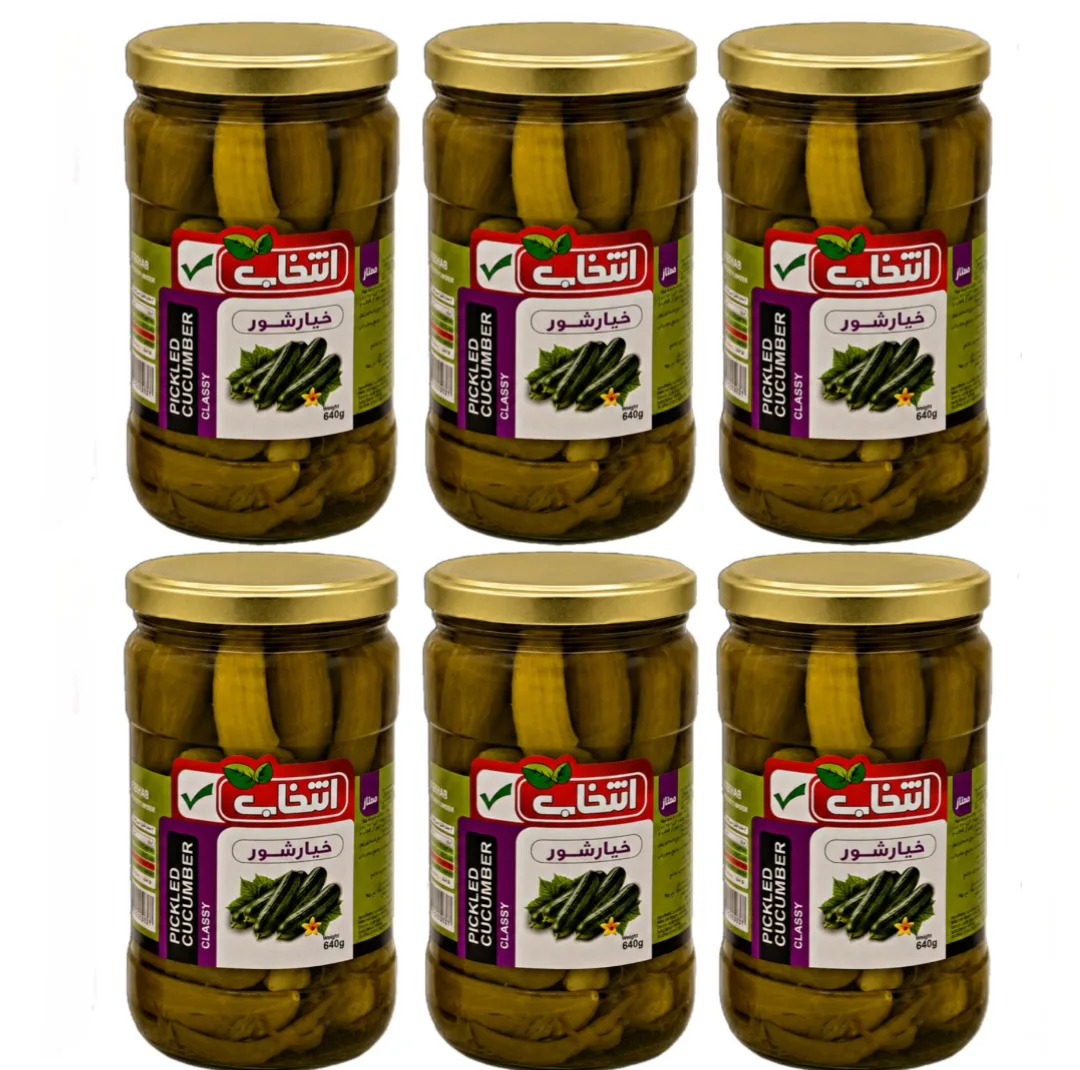 خیارشور ممتاز انتخاب - 640 گرم بسته 6 عددی