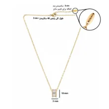 گردنبند زنانه ژوپینگ مدل مینیمال نگین کد 514
