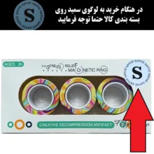 فیجت ضد استرس ریلایف مدل 200 Magnetic Ring طرح حلقه های مغناطیسی بسته ۳ عددی
