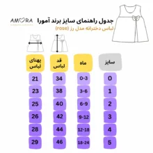 ست پیراهن و هدبند نوزادی آمورا مدل rose