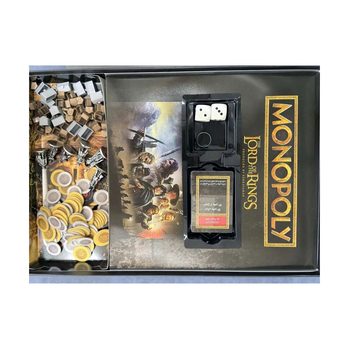 بازی فکری مونوپولی ارباب حلقهها فکرآوران مدل Monopoly بازی استراتژیک 2 تا 6 نفره با کنترل حلقه قدرت، نقشآفرینی، جمعآوری امتیاز و مدت زمان بیش از یک ساعت مناسب 8 سال به بالا