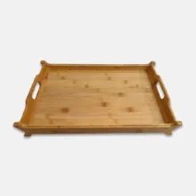 سینی دسته دار مدل بامبو سلطنتی 02 سایز 25×35 سانتی متر