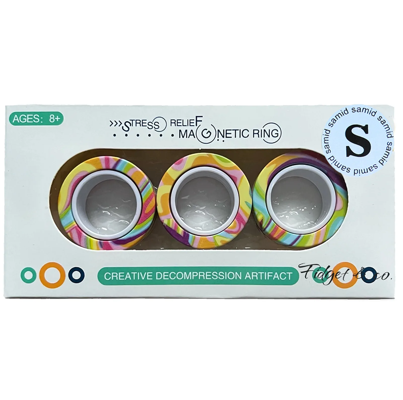 فیجت ضد استرس ریلایف مدل 300 Magnetic Ring طرح حلقه های مغناطیسی بسته 3 عددی