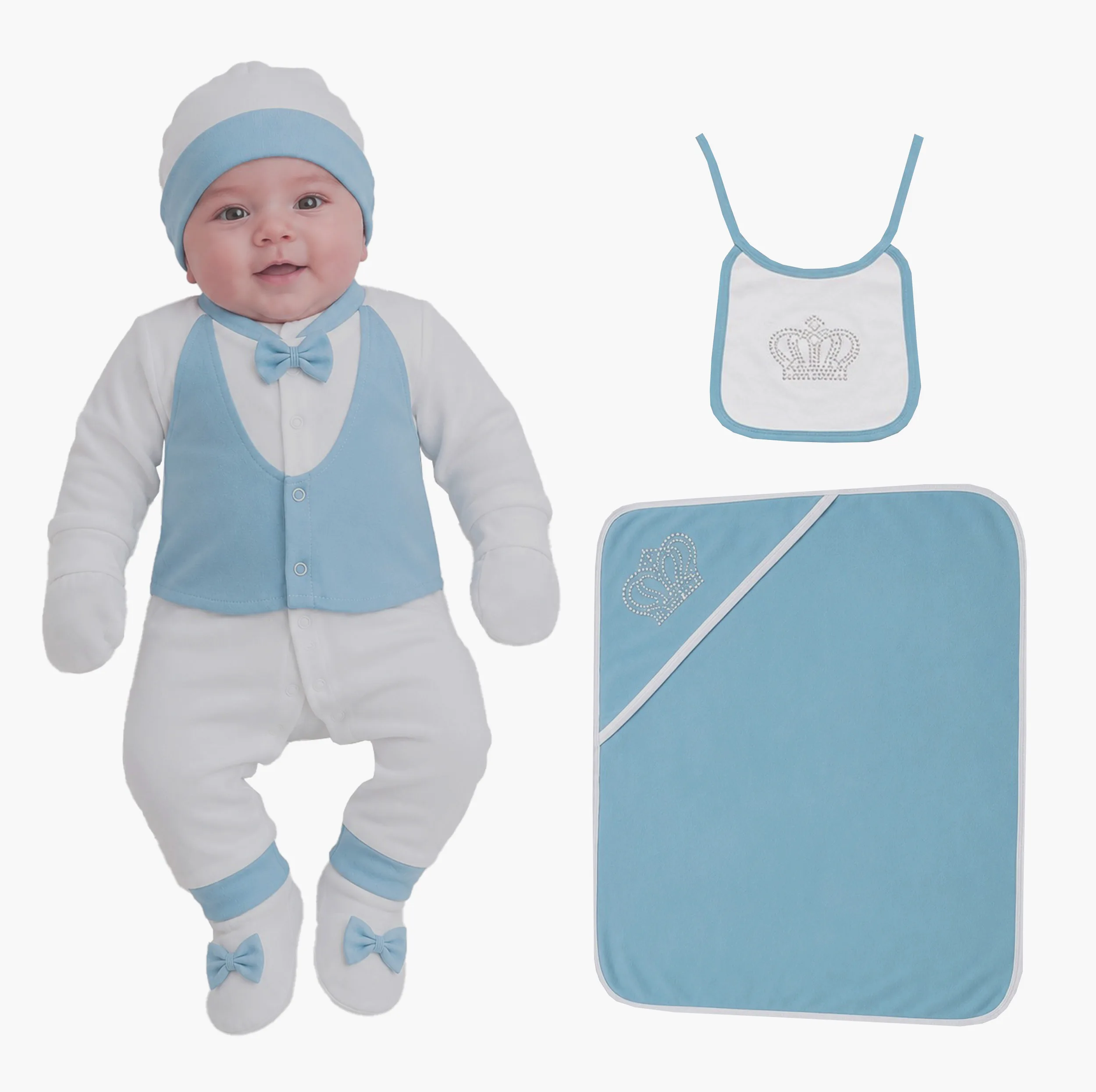 ست لباس بیمارستانی نوزادی مدل vest