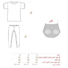 ست 5 تکه لباس راحتی نوزادی مدل میکی کد 2208