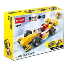 ساختنی 121 تکه بریک  مدل ماشین طرح SUPER RACER کد 3106