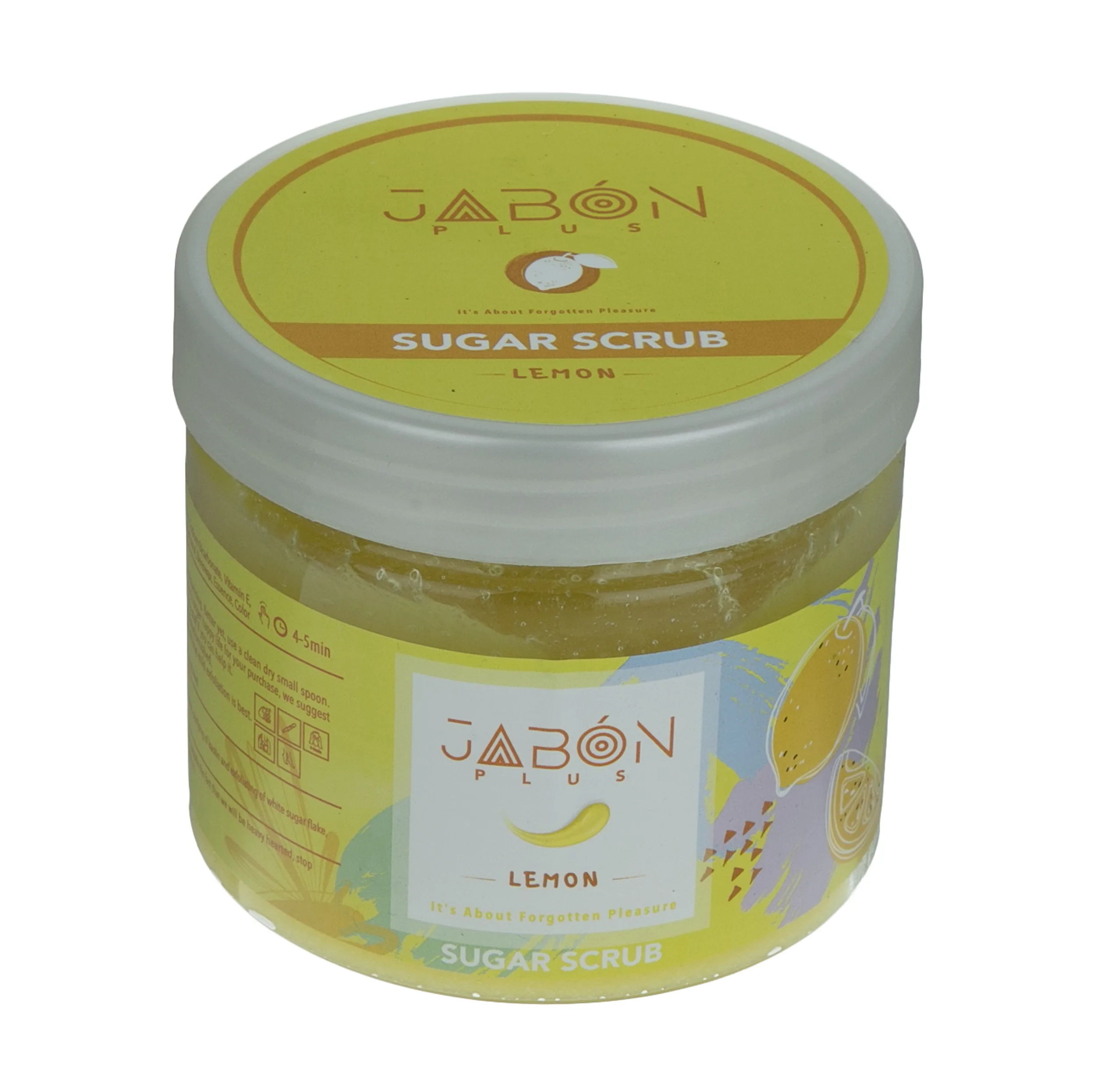 اسکراب شکری لایه بردار پوست ژبن پلاس مدل Lemon وزن 450 گرم
