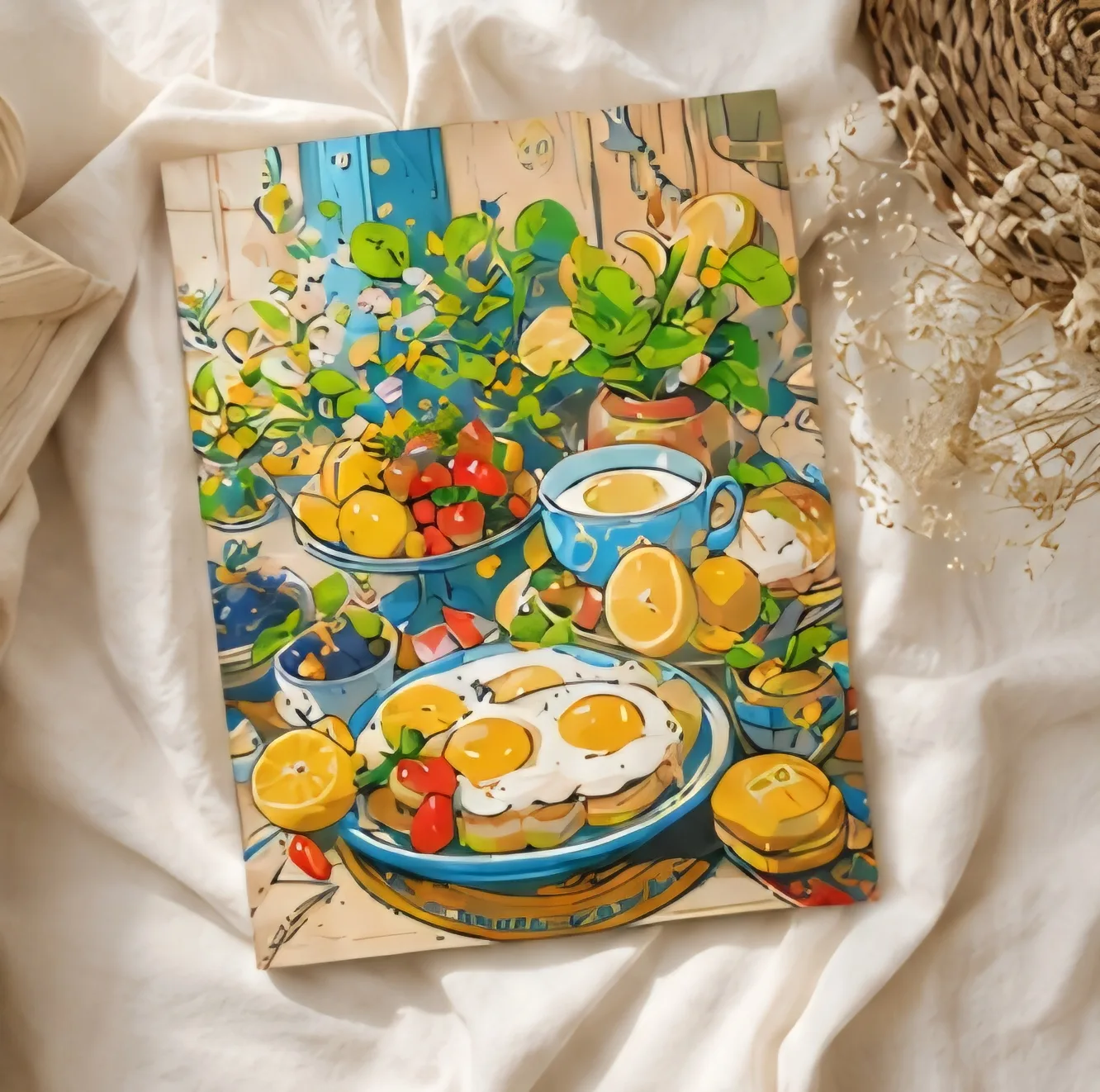 بازی آموزشی مدل تابلو نقاشی و رنگ آمیزی طرح طعم صبح