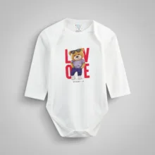 بادی آستین بلند نوزادی نیل کوک مدل Teddy مجموعه 3 عددی