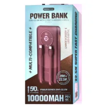 پاوربانک 22.5 وات ریمکس مدل RPP-37  ظرفیت 10000 میلی‌آمپرساعت