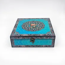 زعفران کادویی عاقله - 5 گرم به همراه هل - 40 گرم و قوری و هاون
