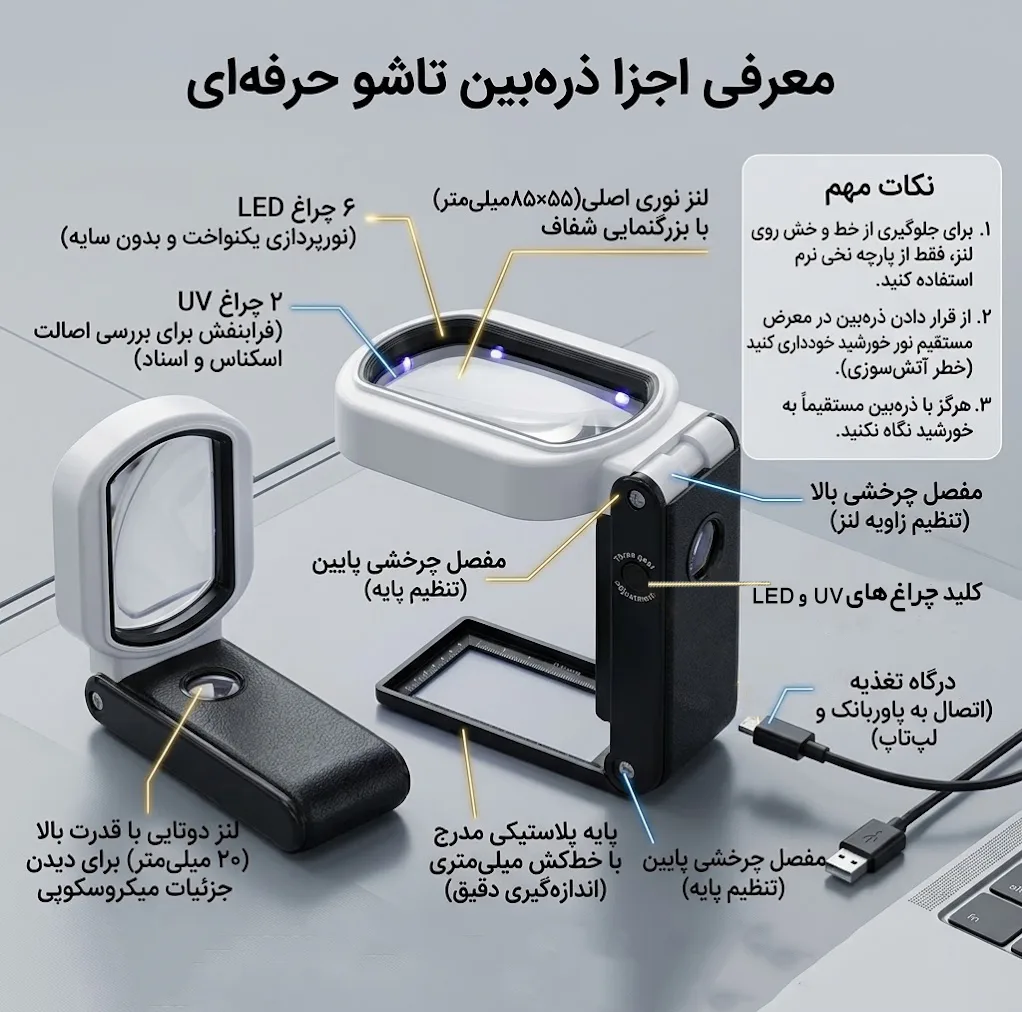 ذره بین مدل TH-7018-FX