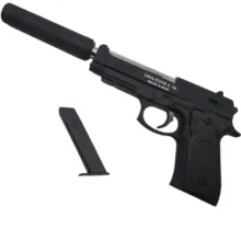 تفنگ بازی ناب سل مدل کلت خشاب خور C19 کد AIRSOFT GUN C19 مناسب برای نوجوانان