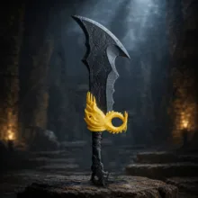 فیگور طرح کراتوس مدل شمشیر تیغههای آشوب (Blades of Chaos) ارتفاع 65 سانتیمتر