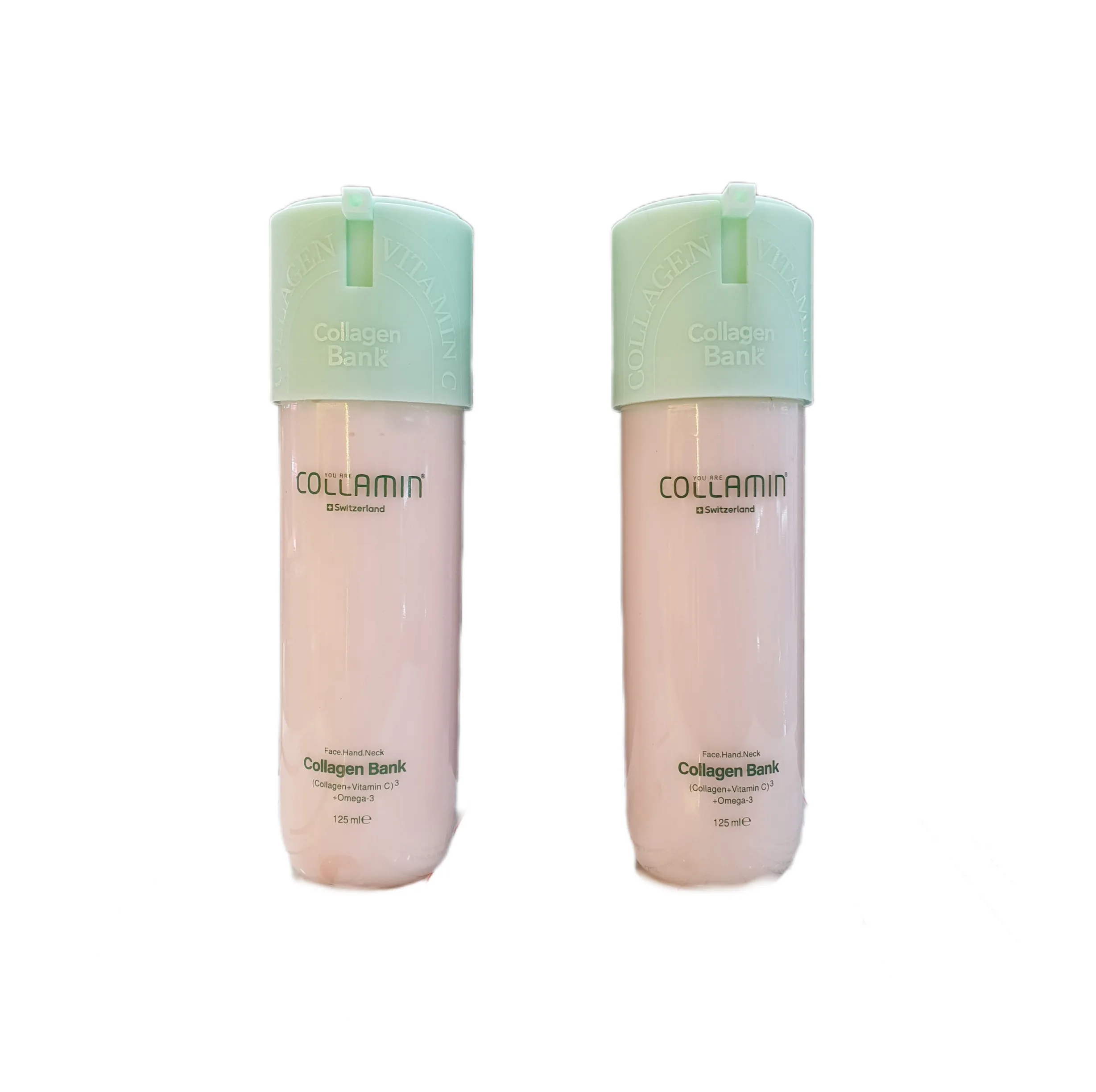 کرم مرطوبکننده گردن، صورت کلامین مدل Collagen bank مناسب برای انواع پوست حجم ۱۲۵ میلیلیتر مجموعه 2 عددی