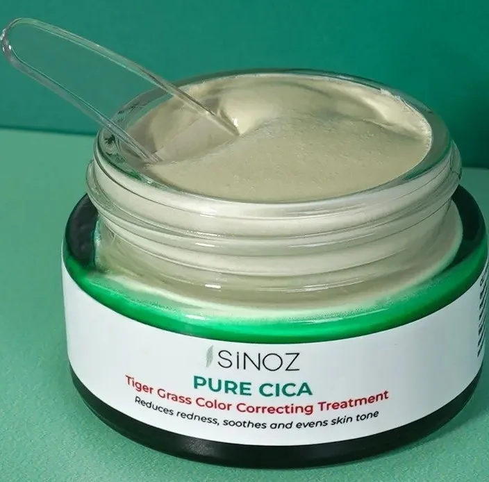 کرم ضد قرمزی و ترمیم کننده صورت سینوز مدل Pure Cica Tiger Grass مناسب پوست حساس حجم ۱۵ میلیلیتر